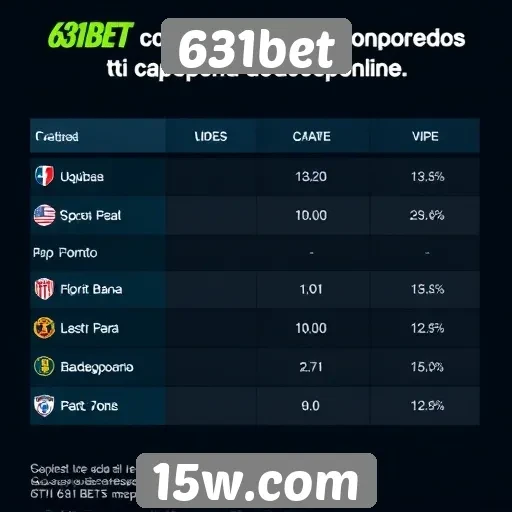 Desempenho de 631bet em comparação com concorrentes